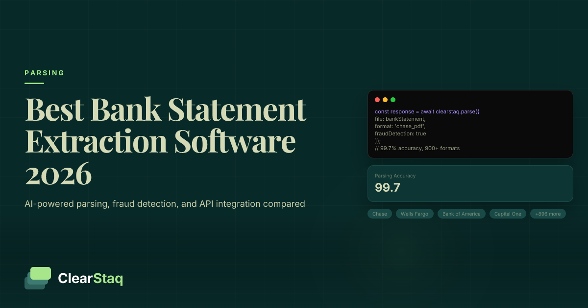 Best Bank Statement Extraction Software in 2026 (Compared)