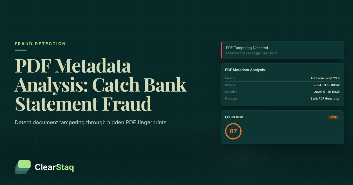 PDF Metadata Analysis: How Fraudsters Alter Bank Statements (and How to Catch Them)