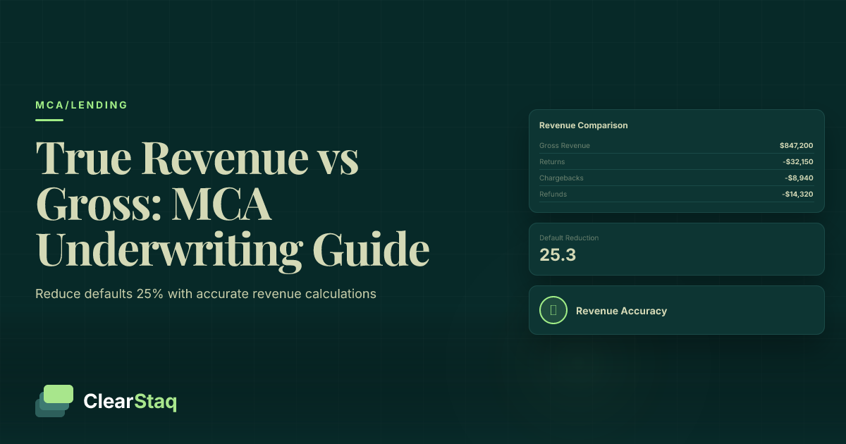 True Revenue vs. Gross Revenue: Why MCA Underwriters Need to Know the Difference