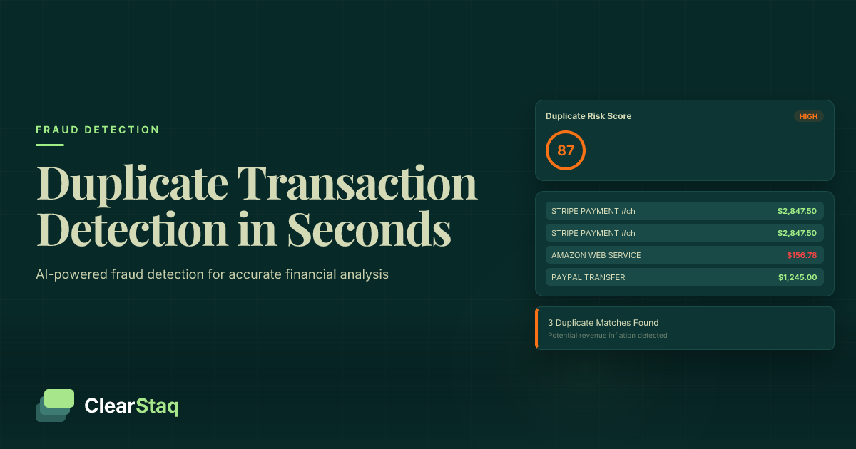 Duplicate Transaction Detection: Catching Double-Counted Revenue in Seconds