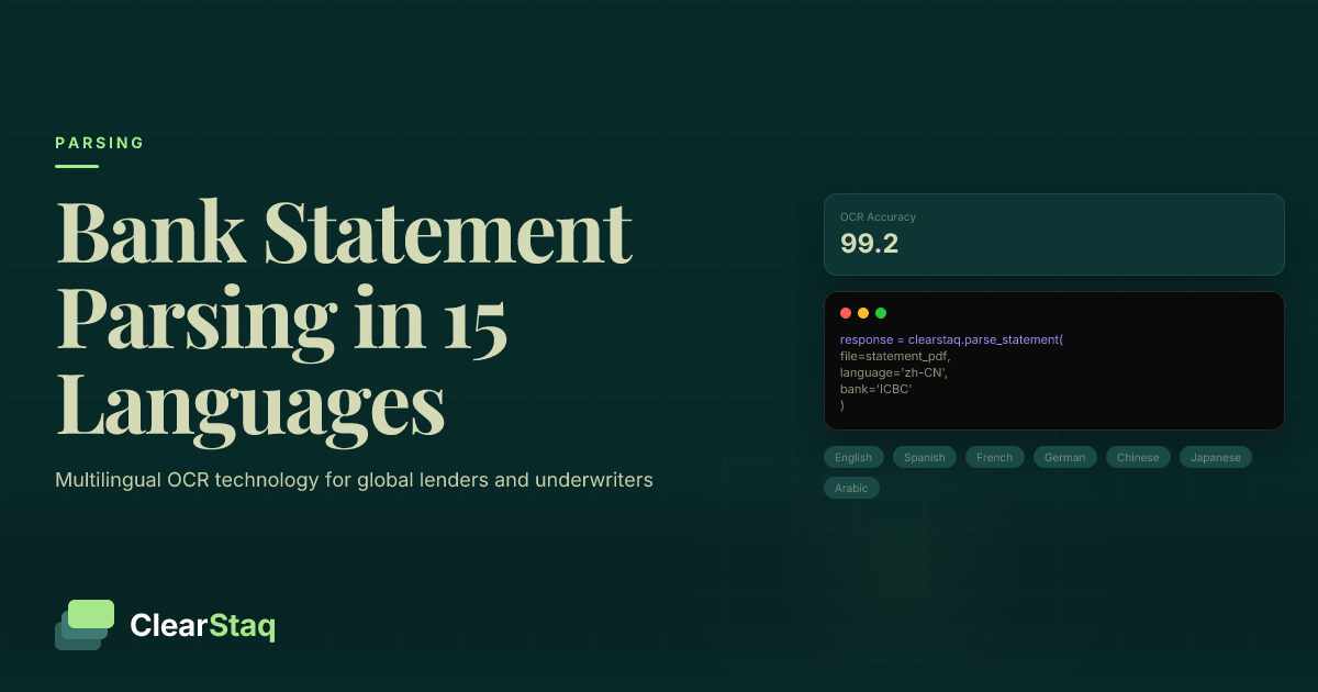 Parsing Bank Statements in 15 Languages: How ClearStaq Handles International Documents